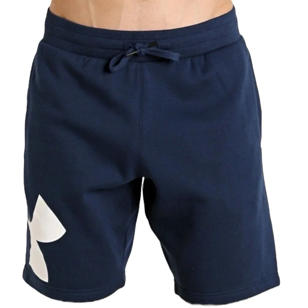 Under Armour Shorts Men's Size Small UA Rival Fleece‎ Logo Blue Green LOT OF 2